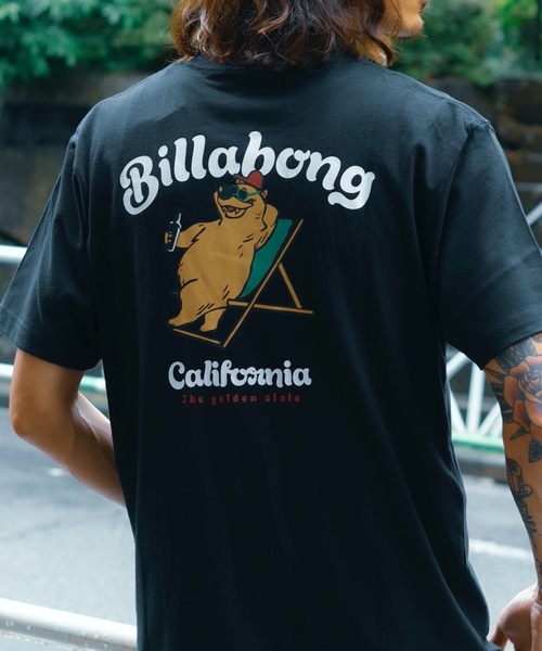 BILLABONG（ビラボン）の「BILLABONG メンズ CALI BEAR Ｔシャツ 【2024年春夏モデル】/ビラボンカリフォルニアベアバックプリント半袖ワンポイントTシャツ（Tシャツ/カットソー・メンズ・モスグリーン/ホワイト/サンドベージュ/ブラック・SMALL/MEDIUM/LARGE/X-LARGE）」の17枚目の写真