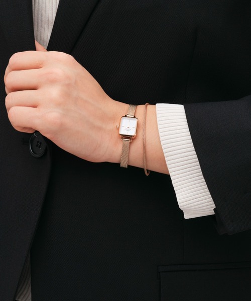 Daniel Wellington(ダニエルウェリントン)の「MESH BRACELET 1.8㎝ レディース/メンズ ブレスレット(ブレスレット・レディース・シルバー/ピンクゴールド/イエローゴールド・16.5cm/17.5cm/18.5cm/15.5cm)」の9枚目の写真