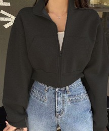 LYEON | ジップアップスウェットブルゾン/ショート丈ブルゾン(ブルゾン)