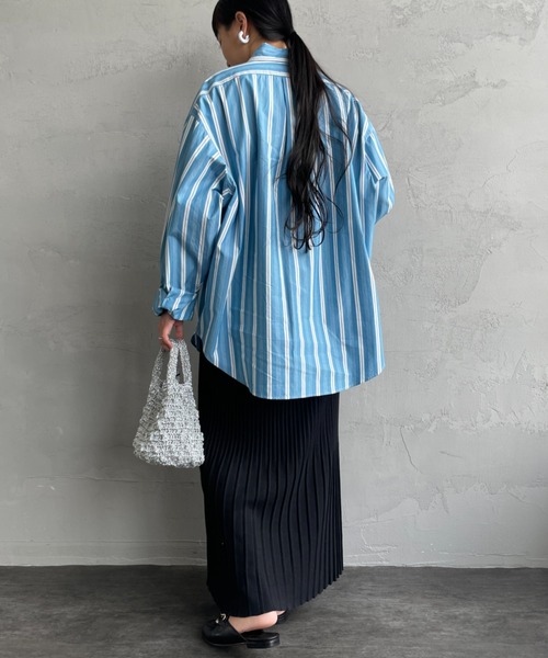 THE SHINZONE（ザ　シンゾーン）の「[THE SHINZONE/ザ シンゾーン] ストライプダディシャツ（シャツ/ブラウス・レディース・グリーン/ブルー・S）」の17枚目の写真