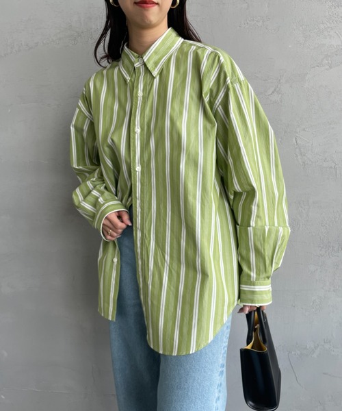 THE SHINZONE（ザ　シンゾーン）の「[THE SHINZONE/ザ シンゾーン] ストライプダディシャツ（シャツ/ブラウス・レディース・グリーン/ブルー・S）」の22枚目の写真