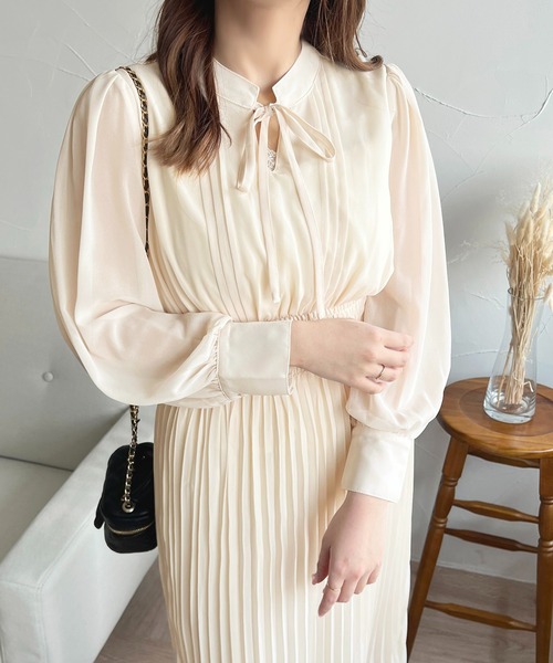 セール】シフォンボウタイワンピース【ZOZOTOWN限定アイテム