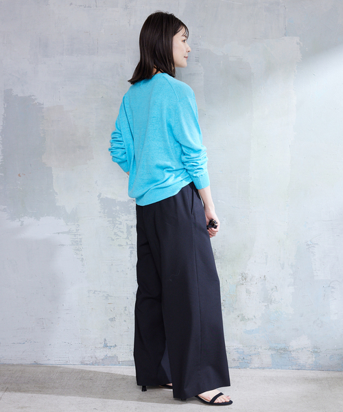 SLOBE IENA（スローブイエナ）の「TRリネン2タックパンツ（その他パンツ・レディース・ブラック/ベージュ・38/36）」の10枚目の写真