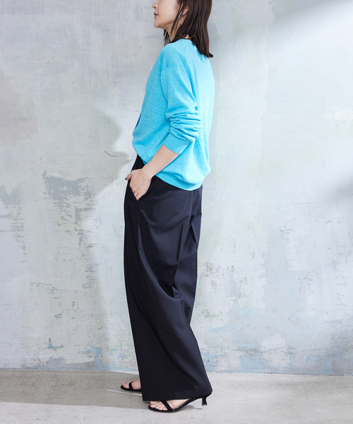 SLOBE IENA（スローブイエナ）の「TRリネン2タックパンツ（その他パンツ・レディース・ブラック/ベージュ・38/36）」の11枚目の写真