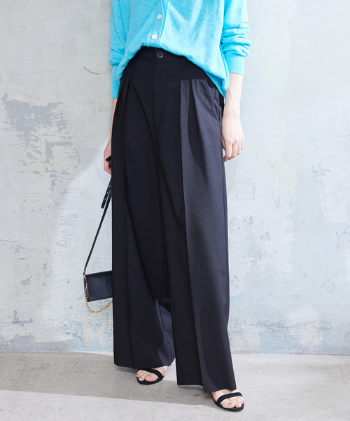 SLOBE IENA（スローブイエナ）の「TRリネン2タックパンツ（その他パンツ・レディース・ブラック/ベージュ・38/36）」の13枚目の写真