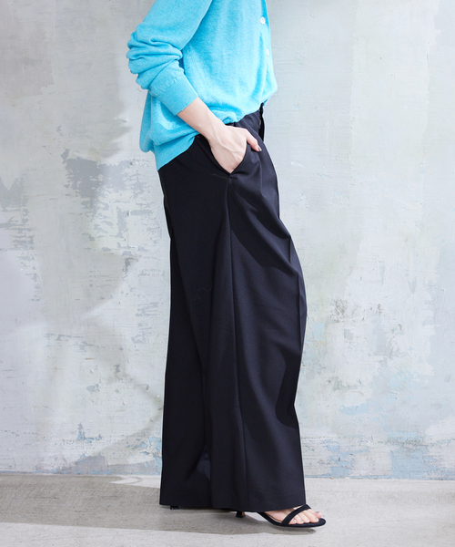 SLOBE IENA（スローブイエナ）の「TRリネン2タックパンツ（その他パンツ・レディース・ブラック/ベージュ・38/36）」の17枚目の写真