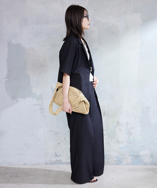 SLOBE IENA（スローブイエナ）の「TRリネン2タックパンツ（その他パンツ・レディース・ブラック/ベージュ・38/36）」の22枚目の写真