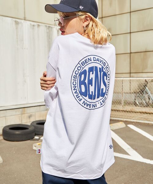 BEN DAVIS（ベンデイビス）の「【BEN DAVIS(ベンデイビス)】CIRCLE BEN‘S TEE / サークルロゴ Tシャツ 刺繍 半袖 シンプルロゴ ブロークコア（Tシャツ/カットソー・メンズ・ブルーグレー/チャコール/ホワイト/ダークネイビー/ネイビー/ブラック・MEDIUM/LARGE/X-LARGE）」の9枚目の写真
