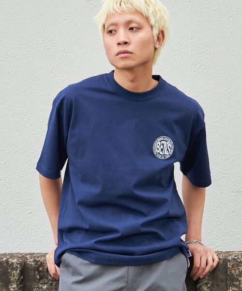 BEN DAVIS（ベンデイビス）の「【BEN DAVIS(ベンデイビス)】CIRCLE BEN‘S TEE / サークルロゴ Tシャツ 刺繍 半袖 シンプルロゴ ブロークコア（Tシャツ/カットソー・メンズ・ブルーグレー/チャコール/ホワイト/ダークネイビー/ネイビー/ブラック・MEDIUM/LARGE/X-LARGE）」の14枚目の写真