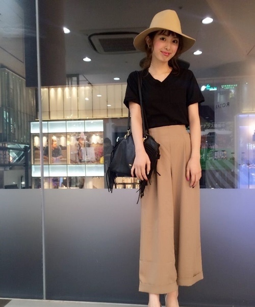 Chico（チコ）の「スラックスフレアPT（その他パンツ・レディース・その他18/ネイビー/ベージュ・FREE）」の4枚目の写真