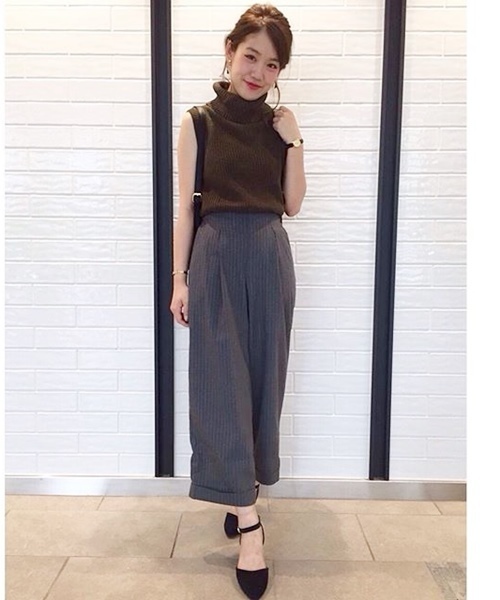 Chico（チコ）の「スラックスフレアPT（その他パンツ・レディース・その他18/ネイビー/ベージュ・FREE）」の6枚目の写真