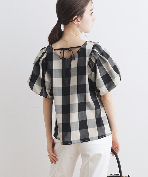 couture brooch(クチュールブローチ)の「◆【洗濯機OK】ブロックチェックブラウス(シャツ/ブラウス・レディース・ネイビー系1/ブラック系1・38/40/36/42)」の18枚目の写真