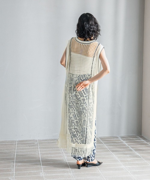 LEPSIM（レプシィム）の「【FOR I SERIES】7ゲージメッシュワンピース　121116（ワンピース・レディース・アイボリー/ブラウン・FREE）」の11枚目の写真