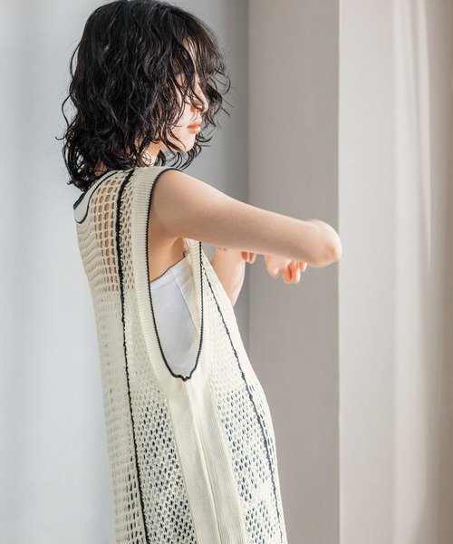 LEPSIM（レプシィム）の「【FOR I SERIES】7ゲージメッシュワンピース　121116（ワンピース・レディース・アイボリー/ブラウン・FREE）」の14枚目の写真
