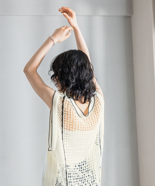 LEPSIM（レプシィム）の「【FOR I SERIES】7ゲージメッシュワンピース　121116（ワンピース・レディース・アイボリー/ブラウン・FREE）」の16枚目の写真