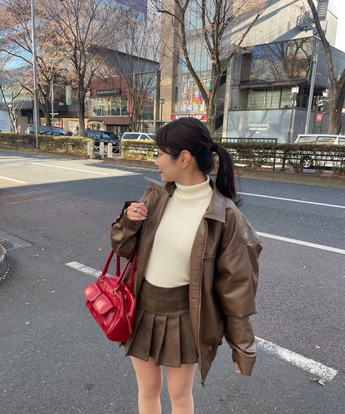 RiLi（リリ）の「ダブルポケットハンドバッグ【RL】（ハンドバッグ・レディース・ホワイト/ブラック/レッド・FREE）」の16枚目の写真