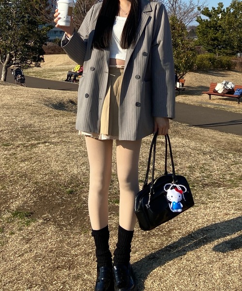 RiLi（リリ）の「ダブルポケットハンドバッグ【RL】（ハンドバッグ・レディース・ホワイト/ブラック/レッド・FREE）」の8枚目の写真