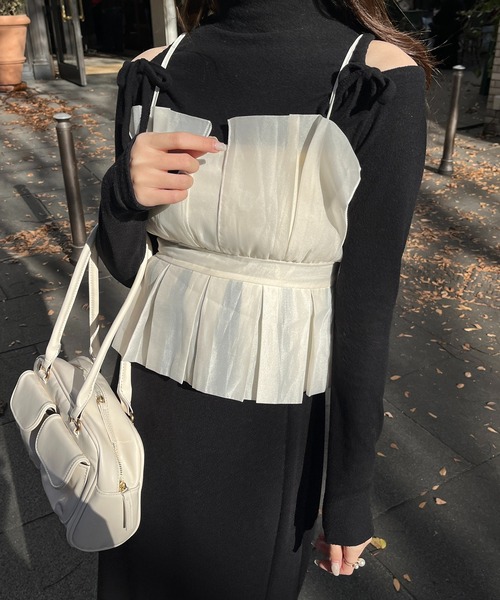 RiLi（リリ）の「ダブルポケットハンドバッグ【RL】（ハンドバッグ・レディース・ホワイト/ブラック/レッド・FREE）」の7枚目の写真