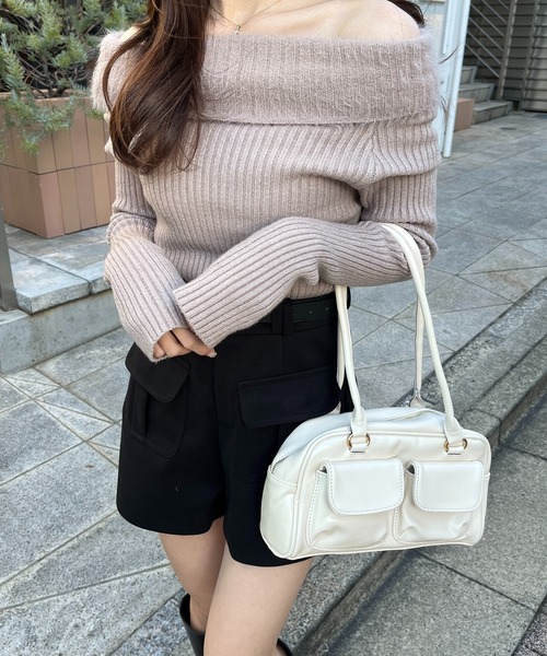 RiLi（リリ）の「ダブルポケットハンドバッグ【RL】（ハンドバッグ・レディース・ホワイト/ブラック/レッド・FREE）」の20枚目の写真