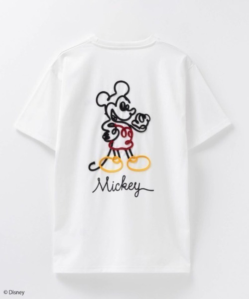 セール】ミッキーテープ使いシルエットTee（Tシャツ/カットソー 