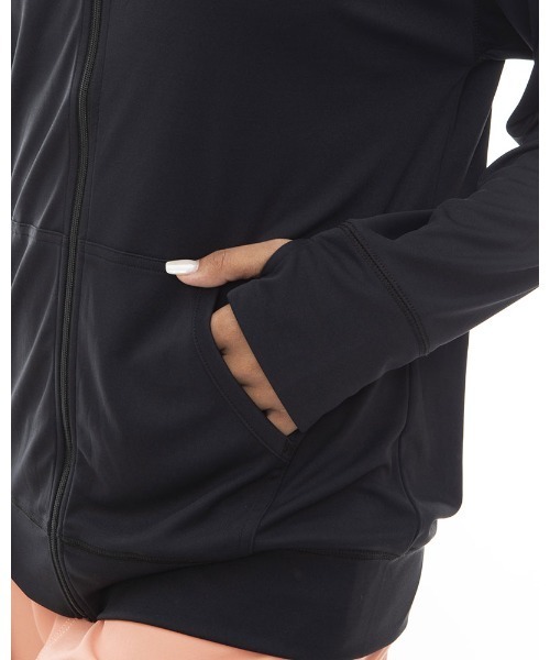BILLABONG（ビラボン）の「BILLABONG レディース LOOSE ZIP UP HOODED RASHGUARD ラッシュガード 【2024年春夏モデル】/ビラボン長袖ジップアップパーカーラッシュガード(水着)（ラッシュガード・レディース・ブラック/ホワイト・LARGE/MEDIUM）」の10枚目の写真