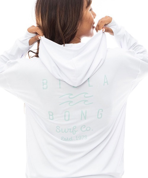 BILLABONG（ビラボン）の「BILLABONG レディース LOOSE ZIP UP HOODED RASHGUARD ラッシュガード 【2024年春夏モデル】/ビラボン長袖ジップアップパーカーラッシュガード(水着)（ラッシュガード・レディース・ブラック/ホワイト・LARGE/MEDIUM）」の5枚目の写真