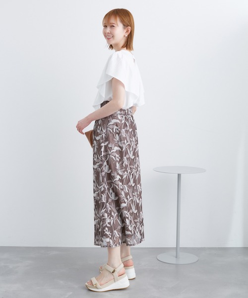 ROPE' PICNIC(ロペピクニック)の「70シルケットフリルトップス(Tシャツ/カットソー・レディース・ホワイト/レッド/ブラック/オフホワイト・38)」の14枚目の写真