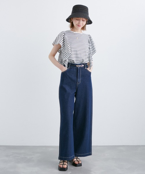 ROPE' PICNIC(ロペピクニック)の「70シルケットフリルトップス(Tシャツ/カットソー・レディース・ホワイト/レッド/ブラック/オフホワイト・38)」の17枚目の写真