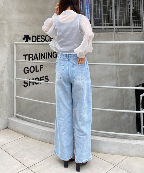 INGNI（イング）の「ラメシアーショートシャツ（シャツ/ブラウス・レディース・アイボリー/ピンク/ライトグレー/ミント/ブラック・M）」の12枚目の写真