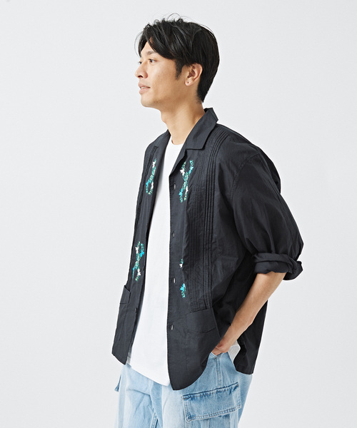 B.C STOCK(ベーセーストック)の「ローン キューバシャツ(シャツ/ブラウス・メンズ・ホワイト/ブラック/グリーン/ピンク・MEDIUM/LARGE)」の12枚目の写真