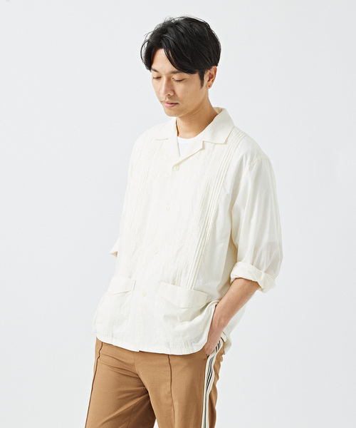B.C STOCK(ベーセーストック)の「ローン キューバシャツ(シャツ/ブラウス・メンズ・ホワイト/ブラック/グリーン/ピンク・MEDIUM/LARGE)」の21枚目の写真