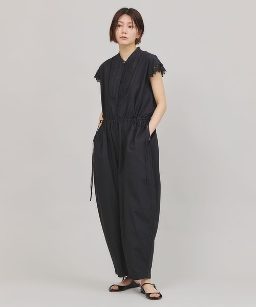 Curensology（カレンソロジー）の「Curensology(カレンソロジー)/コットンレースオールインワン（つなぎ/オールインワン・レディース・ブルー/ブラック/ベージュ/ネイビー/ブラウン・FREE）」の9枚目の写真