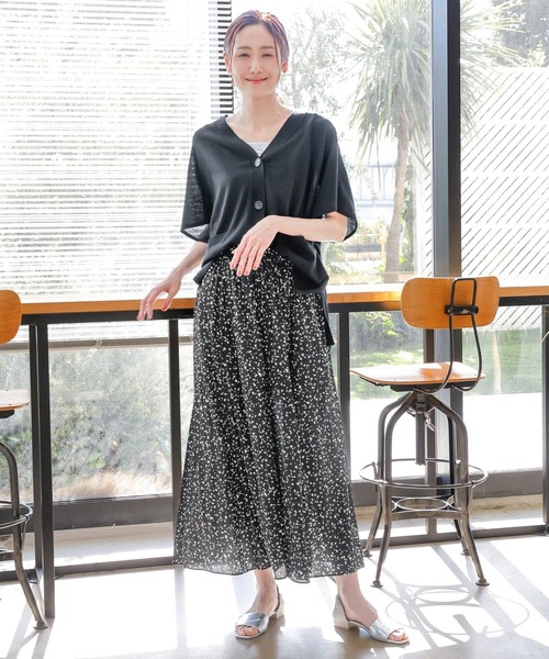 GLOBAL WORK(グローバルワーク)の「スッキレイさらさらカーディガン半袖/992267(カーディガン/ボレロ・レディース・モカ/マスタード/インディゴブルー/ライトグレー/ブラック/ブラウン系8/シルバー系3・MEDIUM/LARGE)」の8枚目の写真