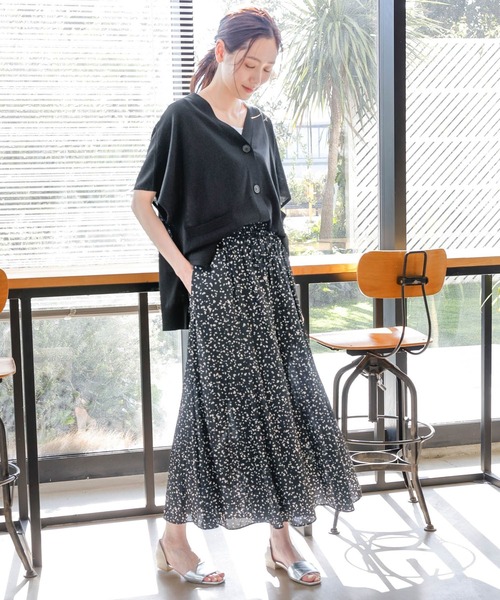 GLOBAL WORK(グローバルワーク)の「スッキレイさらさらカーディガン半袖/992267(カーディガン/ボレロ・レディース・モカ/マスタード/インディゴブルー/ライトグレー/ブラック/ブラウン系8/シルバー系3・MEDIUM/LARGE)」の9枚目の写真