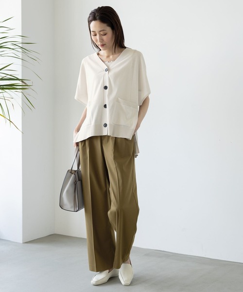 GLOBAL WORK(グローバルワーク)の「スッキレイさらさらカーディガン半袖/992267(カーディガン/ボレロ・レディース・モカ/マスタード/インディゴブルー/ライトグレー/ブラック/ブラウン系8/シルバー系3・MEDIUM/LARGE)」の16枚目の写真