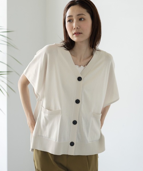 GLOBAL WORK(グローバルワーク)の「スッキレイさらさらカーディガン半袖/992267(カーディガン/ボレロ・レディース・モカ/マスタード/インディゴブルー/ライトグレー/ブラック/ブラウン系8/シルバー系3・MEDIUM/LARGE)」の17枚目の写真