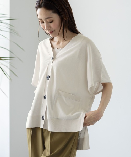 GLOBAL WORK(グローバルワーク)の「スッキレイさらさらカーディガン半袖/992267(カーディガン/ボレロ・レディース・モカ/マスタード/インディゴブルー/ライトグレー/ブラック/ブラウン系8/シルバー系3・MEDIUM/LARGE)」の18枚目の写真