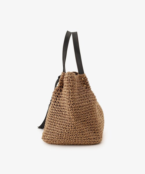 Afternoon Tea（アフタヌーンティー）の「タッセル付きかごバッグ（かごバッグ・レディース・ブラウン/グレー・ONE SIZE）」の4枚目の写真