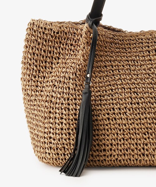 Afternoon Tea（アフタヌーンティー）の「タッセル付きかごバッグ（かごバッグ・レディース・ブラウン/グレー・ONE SIZE）」の6枚目の写真
