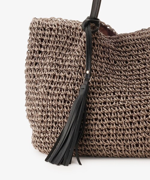 Afternoon Tea（アフタヌーンティー）の「タッセル付きかごバッグ（かごバッグ・レディース・ブラウン/グレー・ONE SIZE）」の10枚目の写真