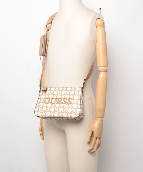Guess（ゲス）の「BEACON Falls Mini Xbody Top Zip クロスボディバッグ ショルダーバッグ（ショルダーバッグ・レディース・ベージュ・ONE SIZE）」の18枚目の写真