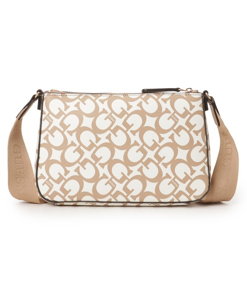 Guess（ゲス）の「BEACON Falls Mini Xbody Top Zip クロスボディバッグ ショルダーバッグ（ショルダーバッグ・レディース・ベージュ・ONE SIZE）」の2枚目の写真