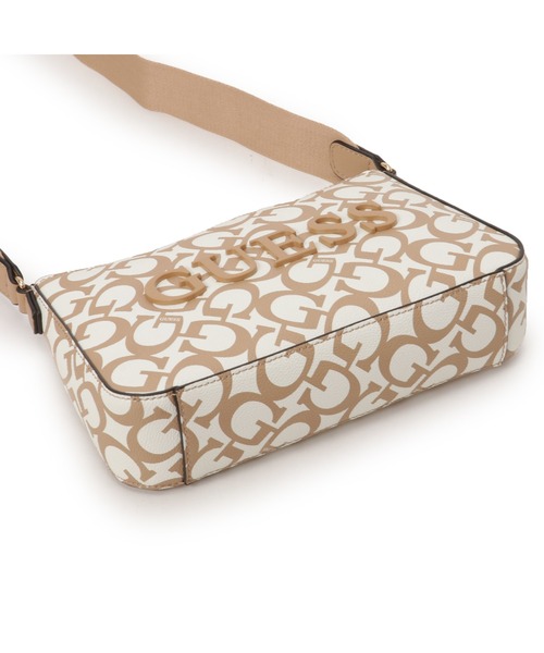 Guess（ゲス）の「BEACON Falls Mini Xbody Top Zip クロスボディバッグ ショルダーバッグ（ショルダーバッグ・レディース・ベージュ・ONE SIZE）」の8枚目の写真