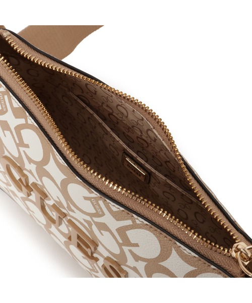 Guess（ゲス）の「BEACON Falls Mini Xbody Top Zip クロスボディバッグ ショルダーバッグ（ショルダーバッグ・レディース・ベージュ・ONE SIZE）」の9枚目の写真