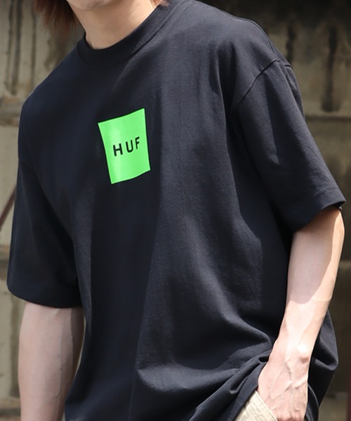 HUF（ハフ）の「【HUF/ハフ】HUF SET BOX S/S TEE / ボックスロゴ ショートスリーブTシャツ（Tシャツ/カットソー・メンズ・ブラック/クリーム/セージグリーン/ホワイト・S/M/L/XL/XXL）」の15枚目の写真