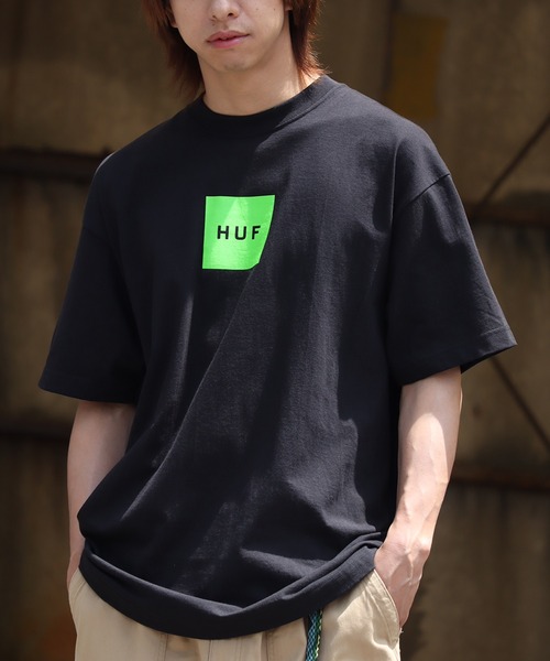 HUF（ハフ）の「【HUF/ハフ】HUF SET BOX S/S TEE / ボックスロゴ ショートスリーブTシャツ（Tシャツ/カットソー・メンズ・ブラック/クリーム/セージグリーン/ホワイト・S/M/L/XL/XXL）」の14枚目の写真
