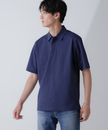 NANO universe | ダブルスムース比翼ポロ(ポロシャツ)