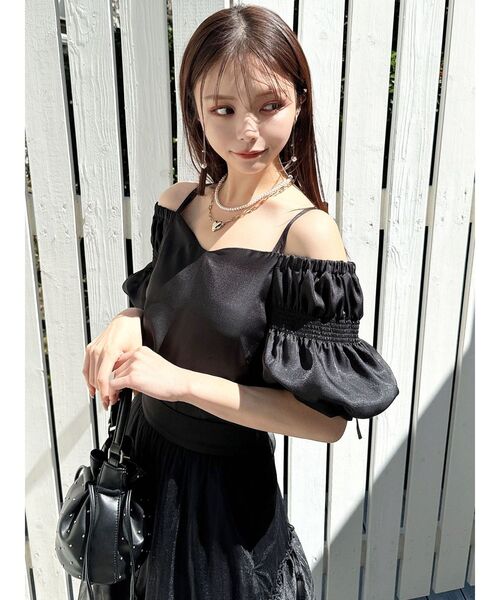 RESEXXY（リゼクシー）の「ボリュームスリーブオフショルブラウス（シャツ/ブラウス・レディース・ラベンダー/ブラック/アイボリー・FREE）」の11枚目の写真