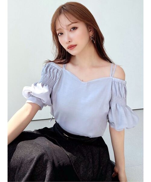 RESEXXY（リゼクシー）の「ボリュームスリーブオフショルブラウス（シャツ/ブラウス・レディース・ラベンダー/ブラック/アイボリー・FREE）」の18枚目の写真