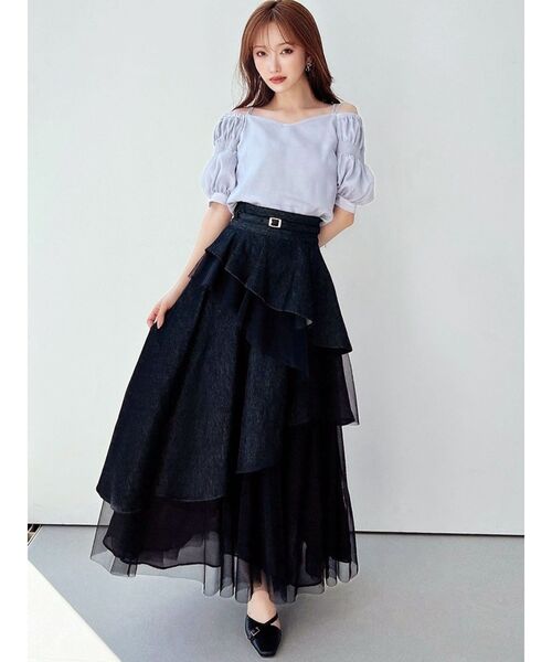 RESEXXY（リゼクシー）の「ボリュームスリーブオフショルブラウス（シャツ/ブラウス・レディース・ラベンダー/ブラック/アイボリー・FREE）」の21枚目の写真